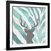 Watercolor Teal Zebra I-Patricia Pinto-Framed Art Print