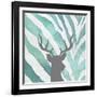 Watercolor Teal Zebra I-Patricia Pinto-Framed Art Print