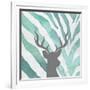 Watercolor Teal Zebra I-Patricia Pinto-Framed Art Print