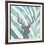 Watercolor Teal Zebra I-Patricia Pinto-Framed Art Print