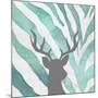 Watercolor Teal Zebra I-Patricia Pinto-Mounted Art Print