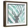 Watercolor Teal Zebra I-Patricia Pinto-Framed Art Print
