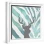 Watercolor Teal Zebra I-Patricia Pinto-Framed Art Print