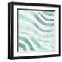 Watercolor Teal Zebra II-Patricia Pinto-Framed Art Print