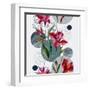 Watercolor Tropical Leaves and Geometric Shapes-tanycya-Framed Art Print