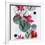 Watercolor Tropical Leaves and Geometric Shapes-tanycya-Framed Art Print