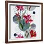 Watercolor Tropical Leaves and Geometric Shapes-tanycya-Framed Art Print