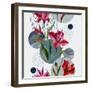 Watercolor Tropical Leaves and Geometric Shapes-tanycya-Framed Art Print