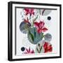 Watercolor Tropical Leaves and Geometric Shapes-tanycya-Framed Art Print