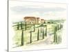 Watercolor Tuscan Villa I-Ethan Harper-Stretched Canvas