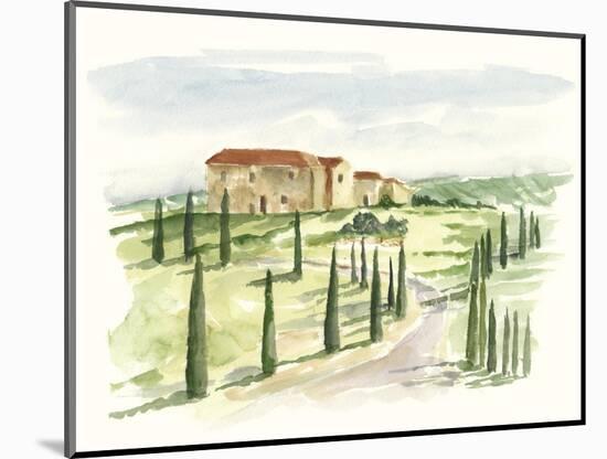 Watercolor Tuscan Villa I-Ethan Harper-Mounted Art Print