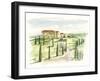 Watercolor Tuscan Villa I-Ethan Harper-Framed Art Print