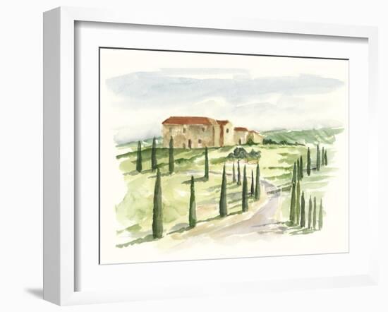 Watercolor Tuscan Villa I-Ethan Harper-Framed Art Print