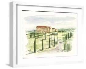 Watercolor Tuscan Villa I-Ethan Harper-Framed Art Print