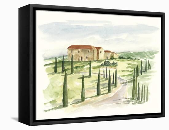 Watercolor Tuscan Villa I-Ethan Harper-Framed Stretched Canvas