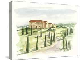 Watercolor Tuscan Villa I-Ethan Harper-Stretched Canvas