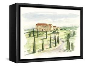 Watercolor Tuscan Villa I-Ethan Harper-Framed Stretched Canvas