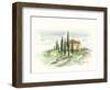 Watercolor Tuscan Villa II-Ethan Harper-Framed Art Print