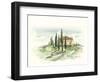 Watercolor Tuscan Villa II-Ethan Harper-Framed Art Print