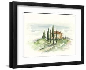 Watercolor Tuscan Villa II-Ethan Harper-Framed Art Print