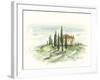 Watercolor Tuscan Villa II-Ethan Harper-Framed Art Print