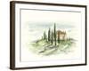 Watercolor Tuscan Villa II-Ethan Harper-Framed Art Print