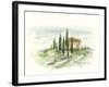 Watercolor Tuscan Villa II-Ethan Harper-Framed Art Print