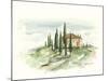 Watercolor Tuscan Villa II-Ethan Harper-Mounted Art Print