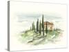 Watercolor Tuscan Villa II-Ethan Harper-Stretched Canvas