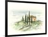 Watercolor Tuscan Villa II-Ethan Harper-Framed Art Print