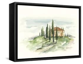 Watercolor Tuscan Villa II-Ethan Harper-Framed Stretched Canvas