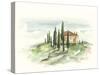 Watercolor Tuscan Villa II-Ethan Harper-Stretched Canvas