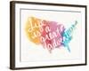 Watercolor USA-Mike Schick-Framed Art Print