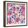 Watercolor Various Flowers-Eisfrei-Framed Art Print