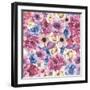 Watercolor Various Flowers-Eisfrei-Framed Art Print