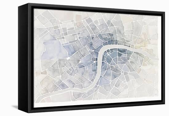 Watercolor Wanderlust London-Laura Marshall-Framed Stretched Canvas