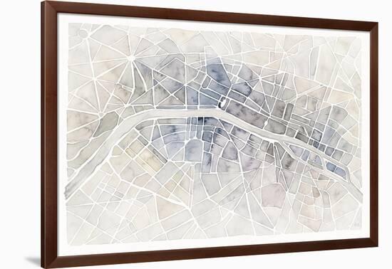 Watercolor Wanderlust Paris-Laura Marshall-Framed Art Print