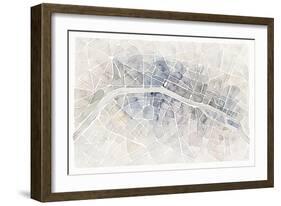 Watercolor Wanderlust Paris-Laura Marshall-Framed Art Print