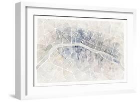 Watercolor Wanderlust Paris-Laura Marshall-Framed Art Print