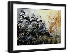Watercolor Wild Boars-Pol Ledent-Framed Art Print