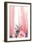 Watercolor with Peonies and Black Succulents-Eisfrei-Framed Art Print