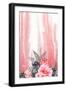 Watercolor with Peonies and Black Succulents-Eisfrei-Framed Art Print