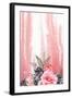 Watercolor with Peonies and Black Succulents-Eisfrei-Framed Art Print