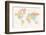 Watercolor World Map with Countries, Fifi-Rosana Laiz Blursbyai-Framed Photographic Print