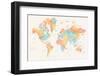 Watercolor World Map with Countries, Fifi-Rosana Laiz Blursbyai-Framed Photographic Print