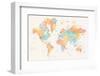 Watercolor World Map with Countries, Fifi-Rosana Laiz Blursbyai-Framed Photographic Print