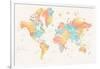 Watercolor World Map with Countries, Fifi-Rosana Laiz Blursbyai-Framed Photographic Print