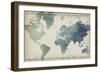 Watercolor World Map-Grace Popp-Framed Art Print