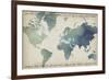 Watercolor World Map-Grace Popp-Framed Art Print