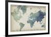 Watercolor World Map-Grace Popp-Framed Art Print